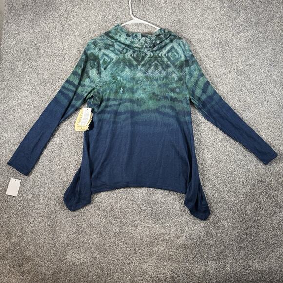 One World Live and Let Live Top M Hippie Chic Earthy Festival Artsy Boho Ombre - Picture 13 of 15